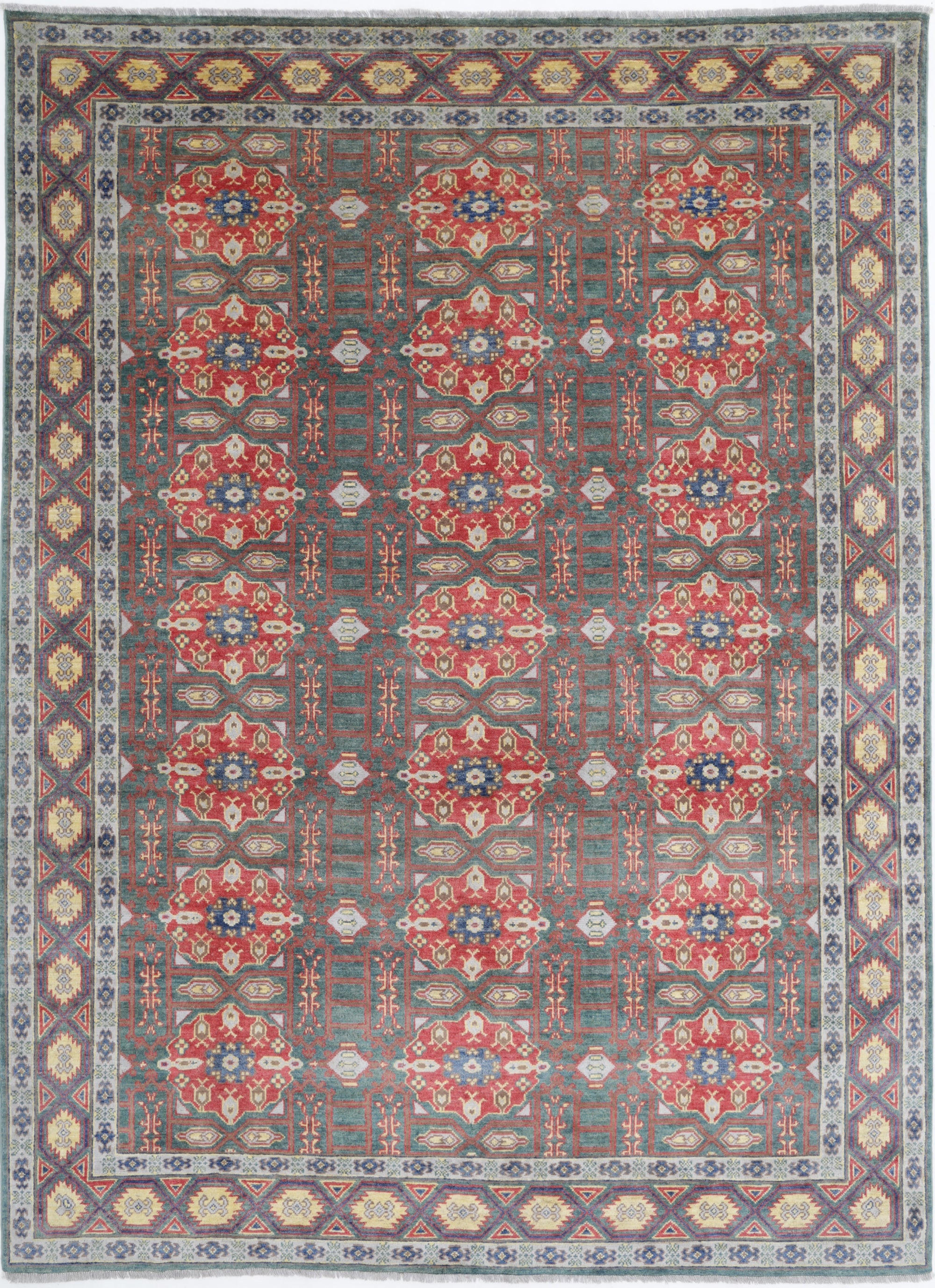 Brown Hand-Knotted Distressed Vintage Wool Rug - 8'2" x 11'3"