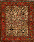 Antique Heriz 109 Ivory - Red