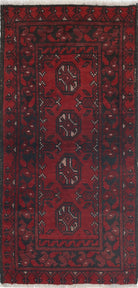 Ivory Hand-Knotted Afghan Tribal Geometric Wool Rug - 1'6" x 3'2"