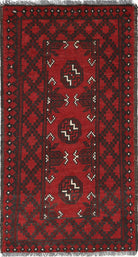 Ivory Hand-Knotted Afghan Tribal Geometric Wool Rug - 1'8" x 3'3"