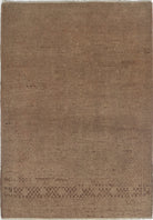 Ivory Hand-Knotted Afghan Tribal Geometric Wool Rug - 2'6" x 3'6"