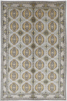 Grey Hand-Knotted Distressed Vintage Wool Rug - 6'7" x 10'0"