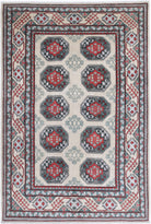 Ivory Hand-Knotted Distressed Vintage Wool Rug - 5'3" x 8'1"