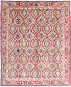 Green Hand-Knotted Distressed Vintage Wool Rug - 8'3" x 10'0"