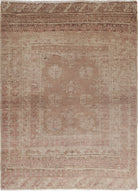 Ivory Hand-Knotted Afghan Tribal Geometric Wool Rug - 2'2" x 4'5"